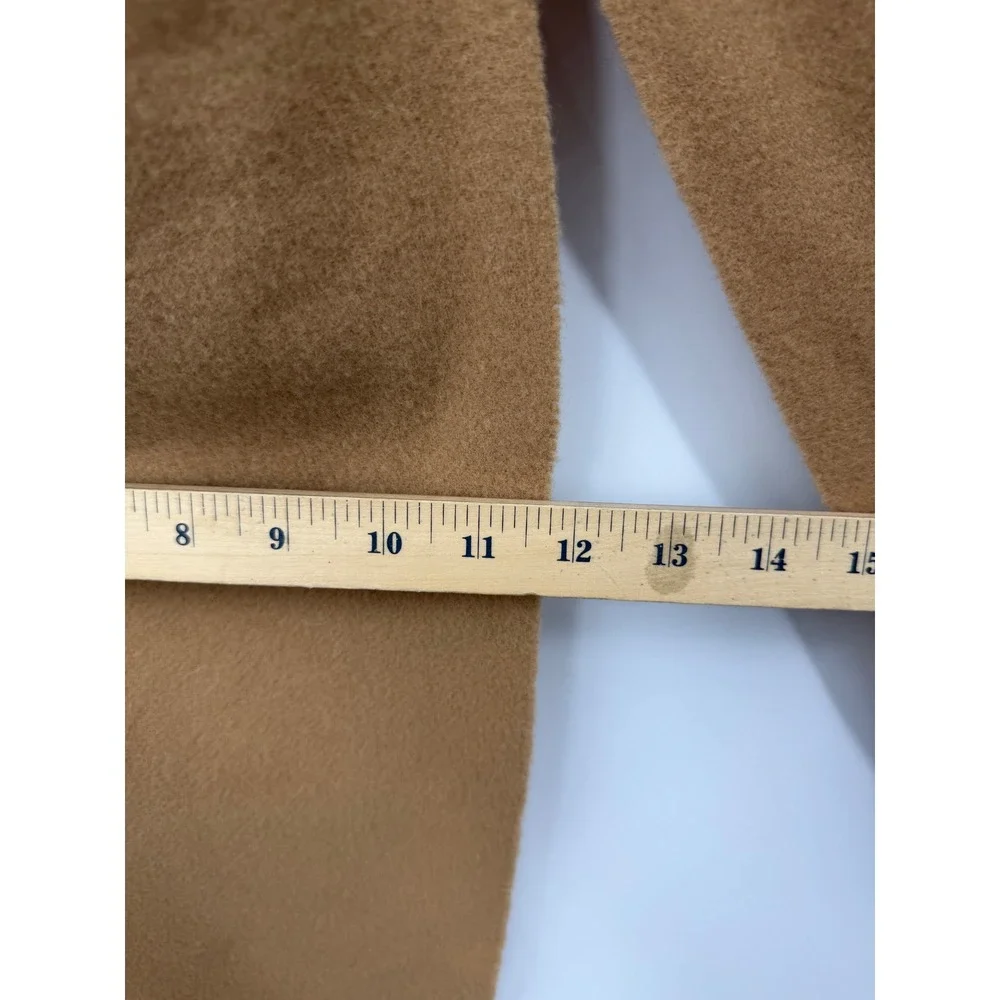 Polo Ralph Lauren Pony Scarf Mens OS Camel Tan Wool Blend Fringe Trim